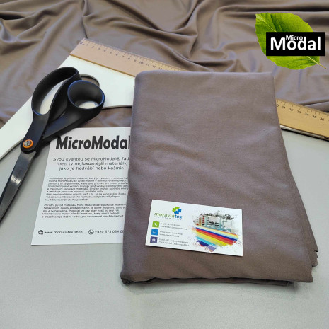 Balíček 1metr - Jednolíc elastický hebký MICROMODAL/Lycra8% Moka 518 (0,43kg)