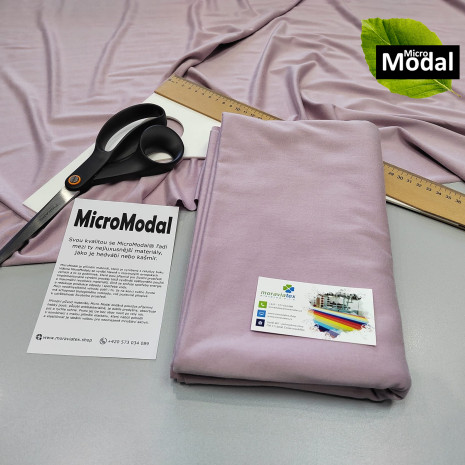 Balíček 1metr - Jednolíc elastický hebký MICROMODAL/Lycra8% starorůžový (0,45kg)